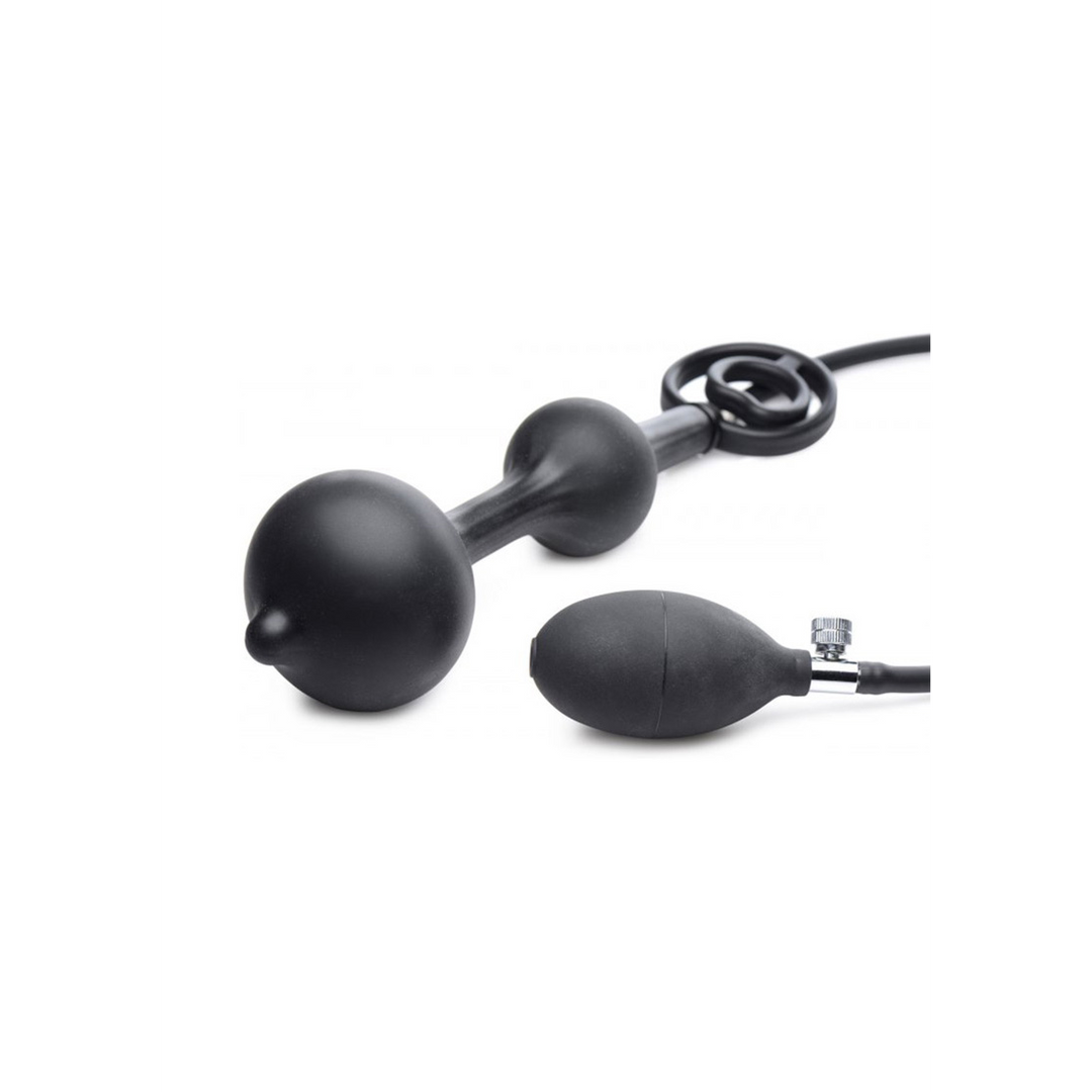 Aufblasbarer Silikon Analplug + Cock- und Ballring