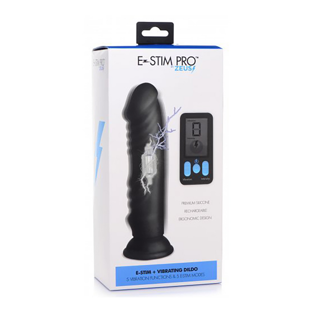 Vibrierender und E-Stim Silikon Dildo + Fernbedienung