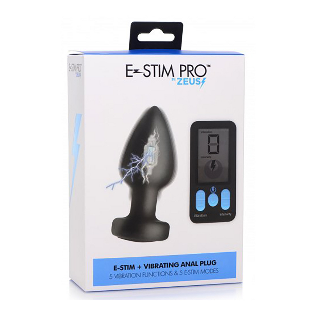 E-Stim Pro - Silikon Vibrationsanalplug + Fernbedienung