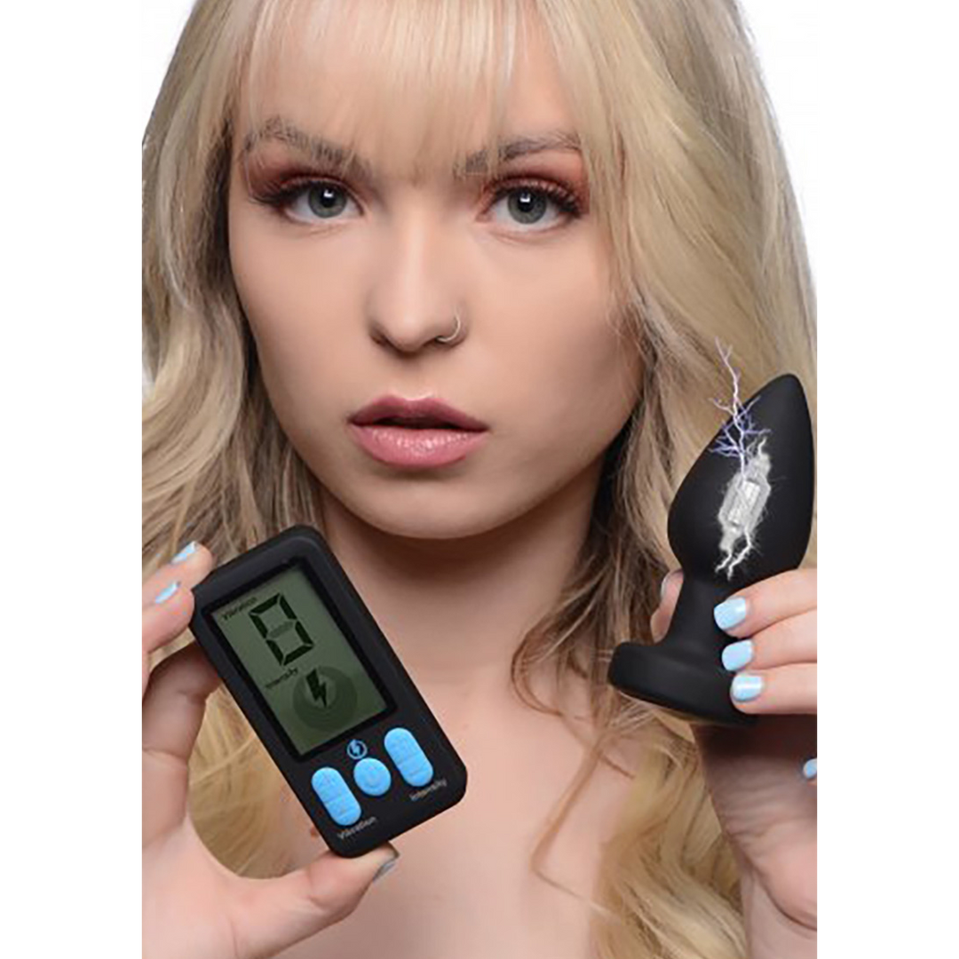 E-Stim Pro - Silikon Vibrationsanalplug + Fernbedienung