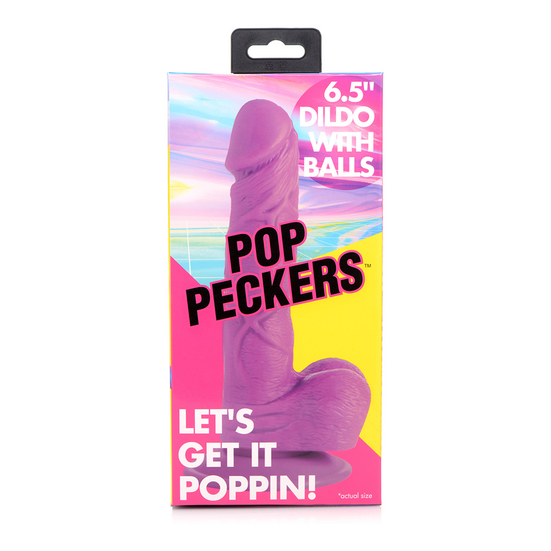 POP - Dildo mit Bällen - 6,5 / 16,5 cm