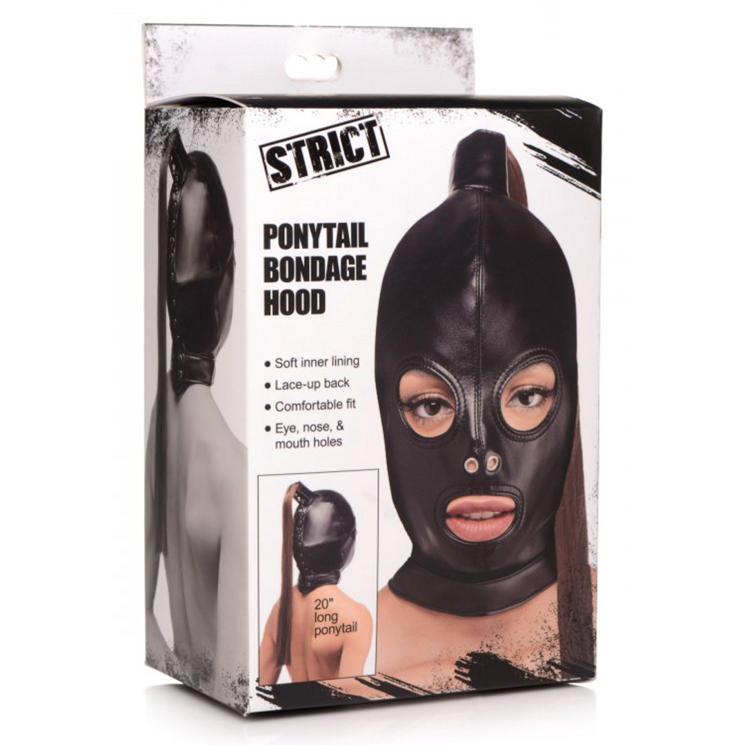 Bondage-Maske Pferdeschwanz