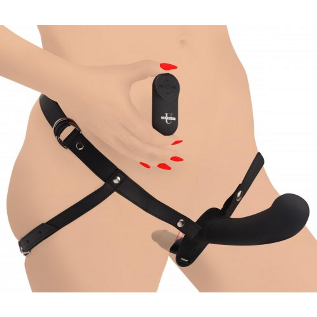 Doppelte Diva - Doppeldildo mit Gurt und Fernbedienung