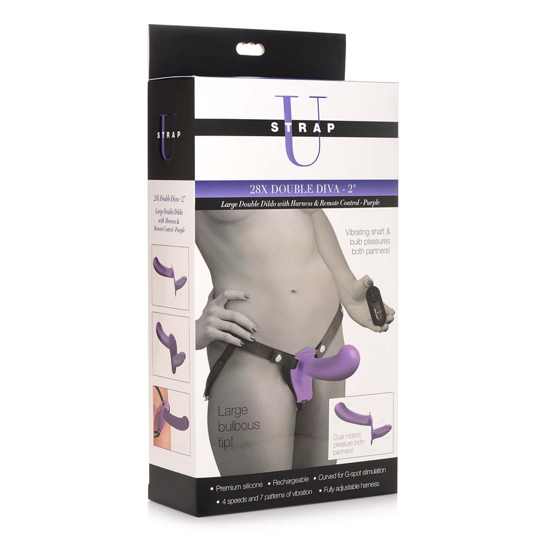 Doppel Diva - Doppel Dildo mit Harness und Fernbedienung