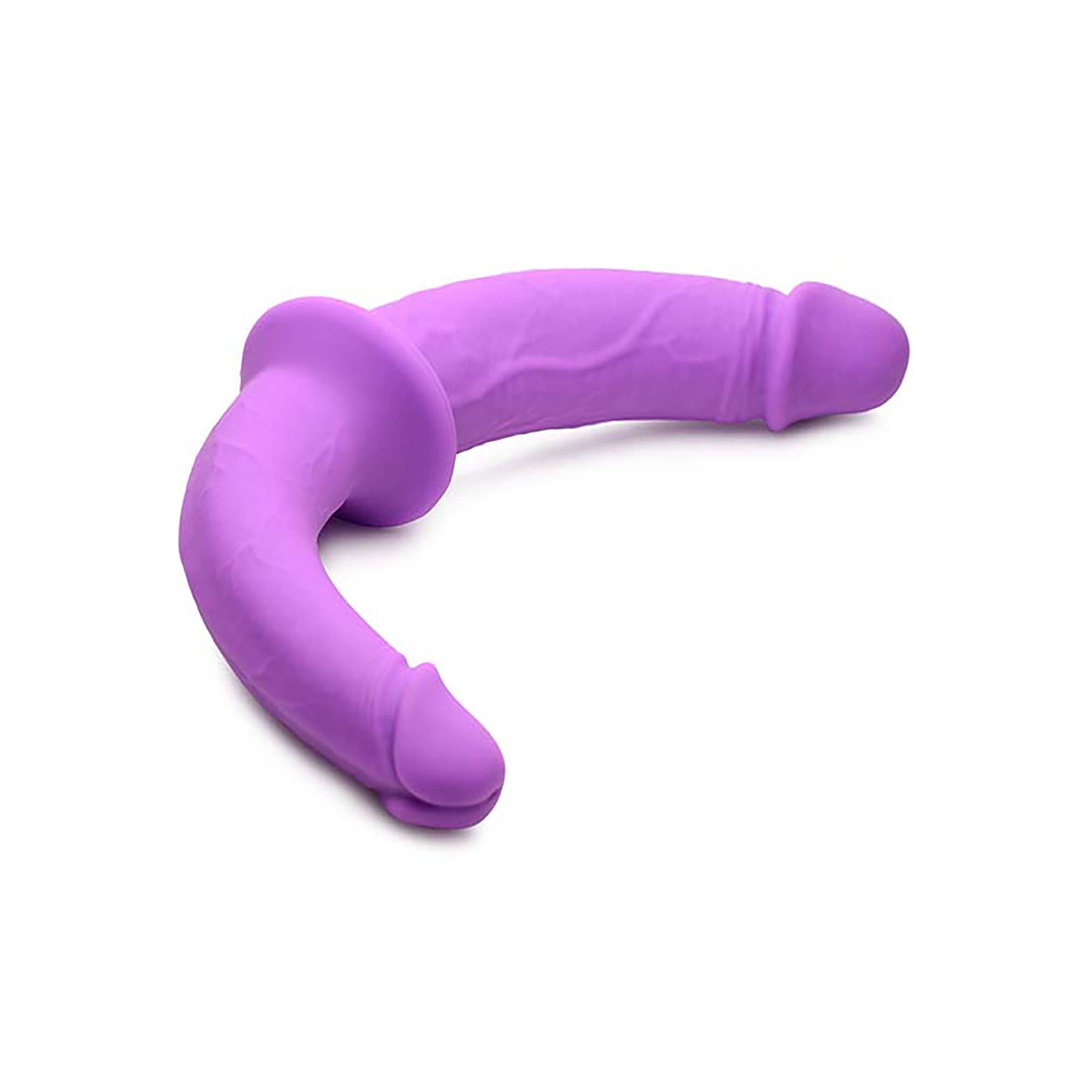 Doppelter Verführer - Silikon Doppel-Dildo mit Gurt