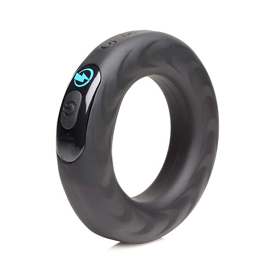 Vibrating und E-Stim Silikon Cockring + Fernbedienung
