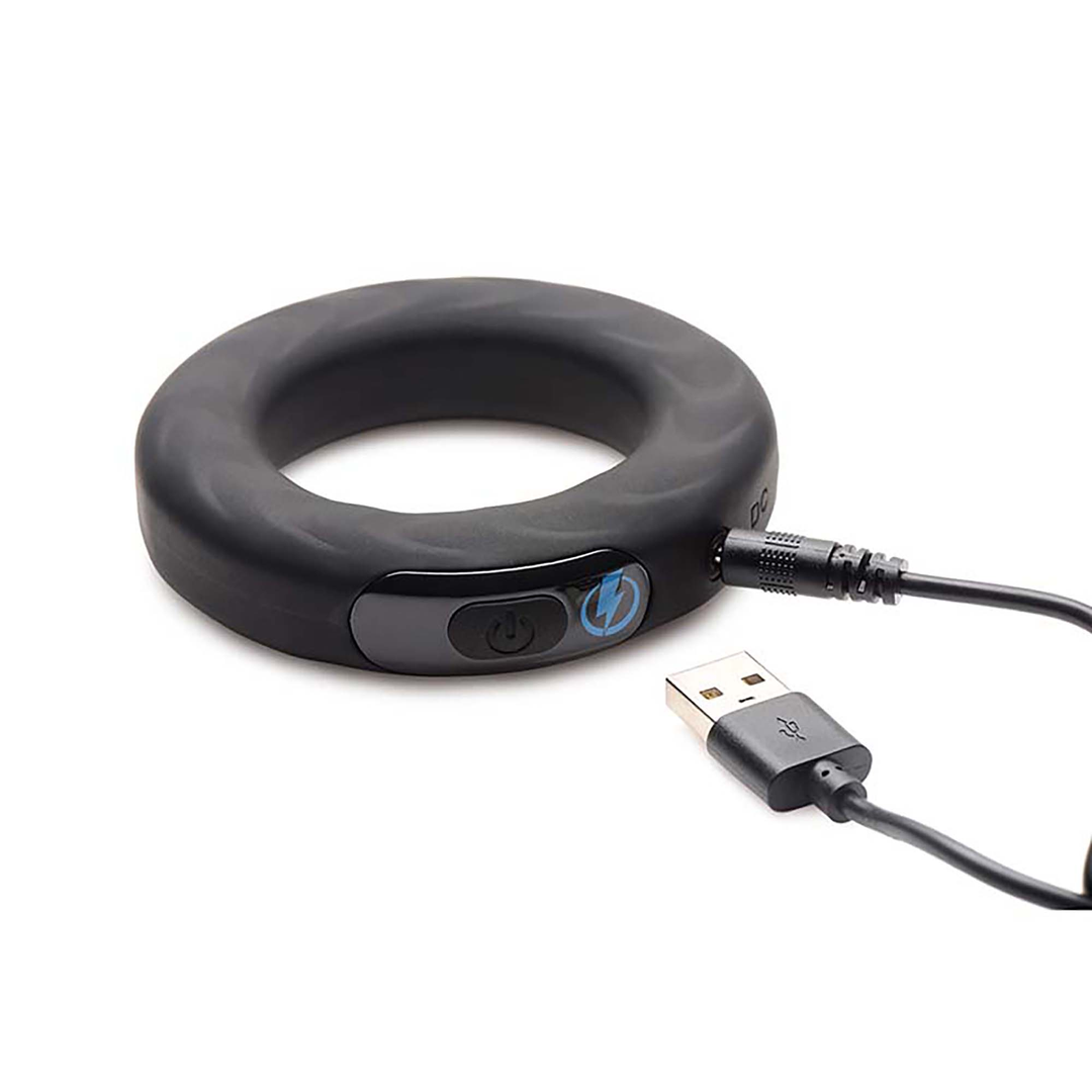Vibrating und E-Stim Silikon Cockring + Fernbedienung