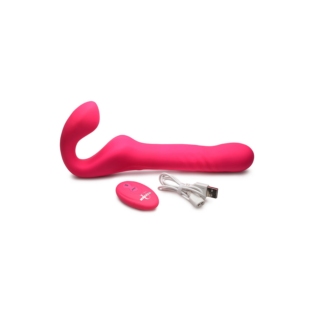 Mighty-Thrust - Stoß- und Vibrations Strap-On ohne Tragegurt mit Fernbedienung