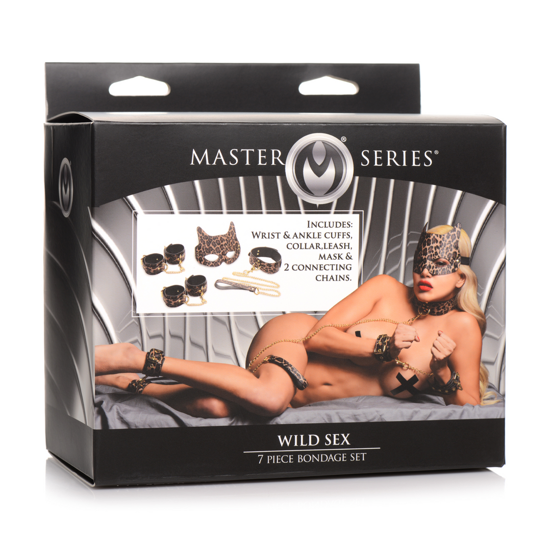 Leopardenmuster Bondage Set
