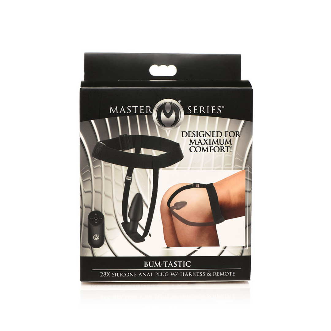 Bum-Tastic - Silikon Analplug mit Harness und Fernbedienung