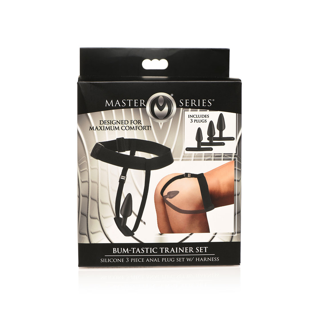 Bum-Tastic - Trainer Set Silikon 3 Stück Analplug Set mit Harness