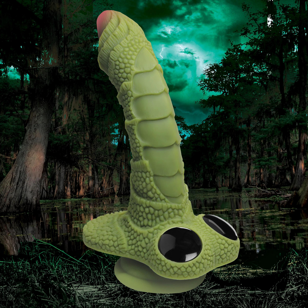 Sumpfmonster Schuppiger Silikon Dildo - Schwarz