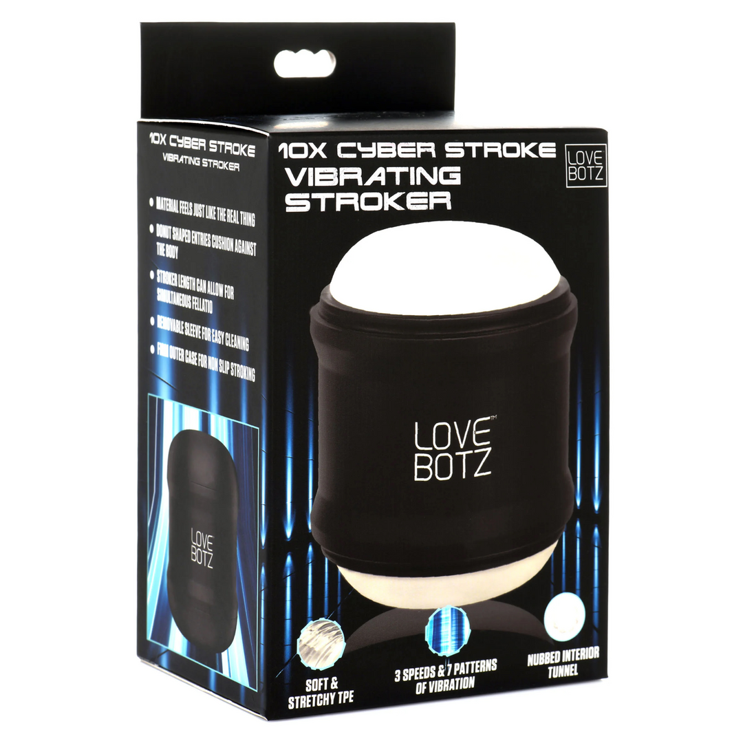 Cyber Stroke Vibrating Stroker - Schwarz