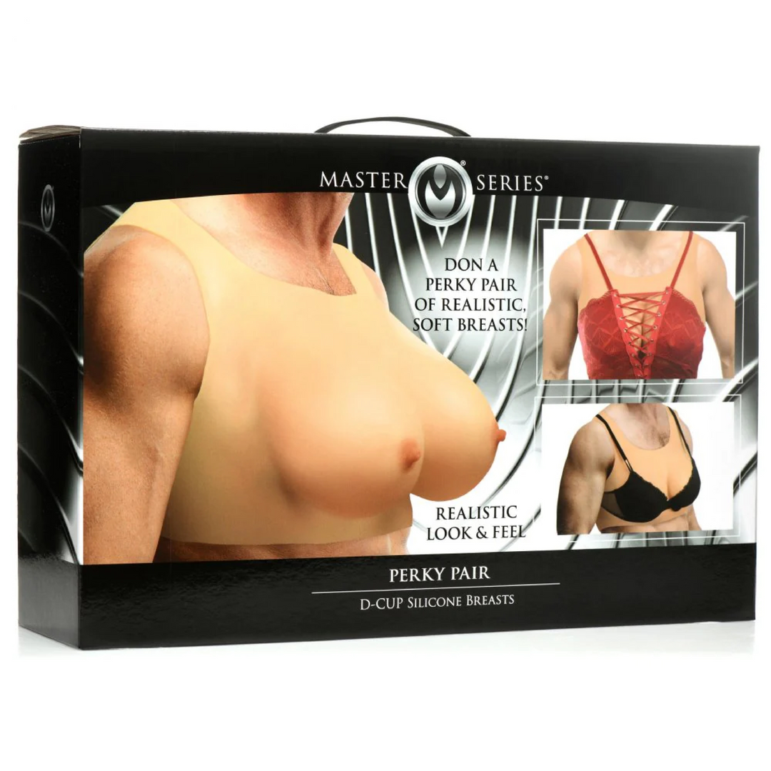 Perky Pair D-Cup Silikonbrüste - Fleisch