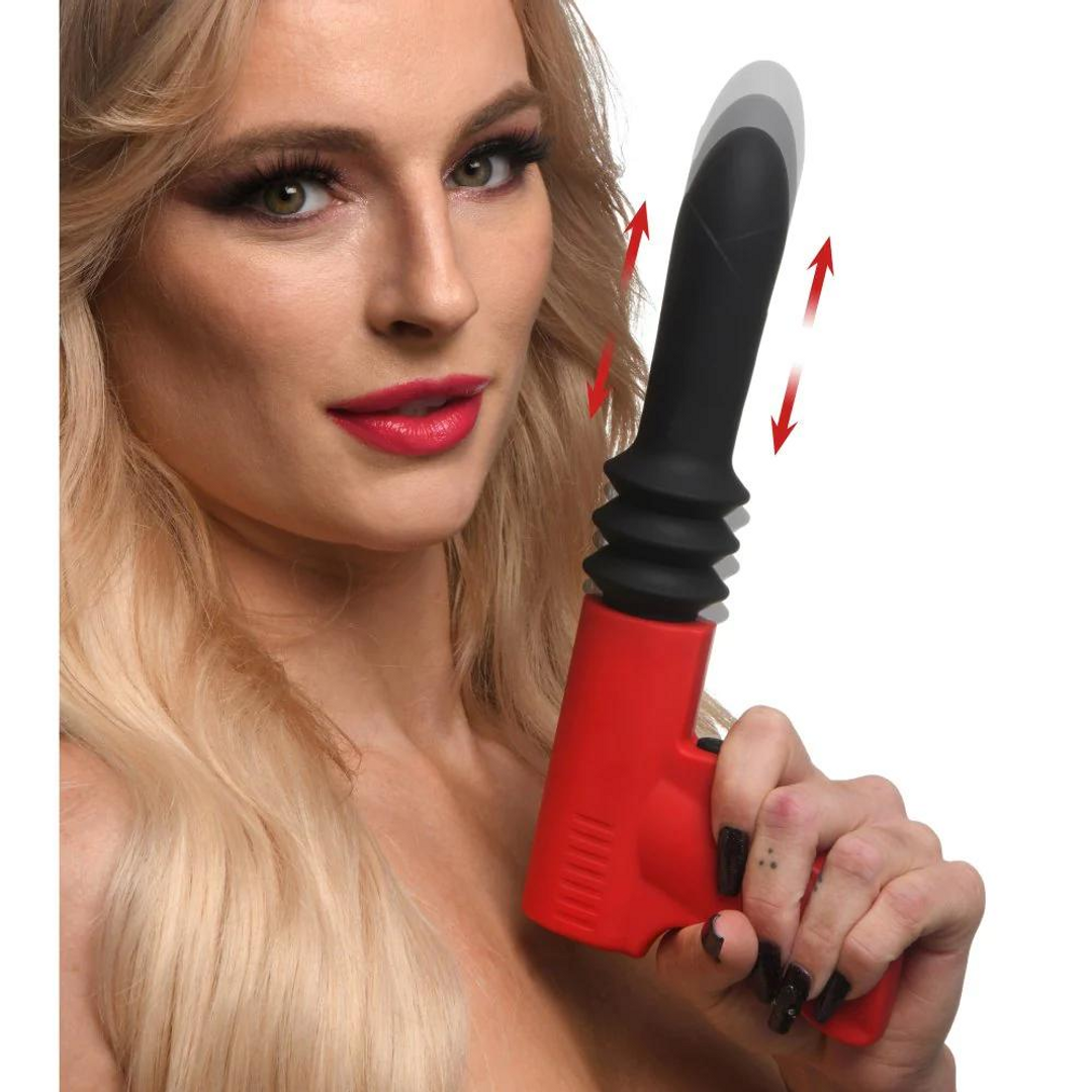 Thrusting Pistola Vibrator - Rot