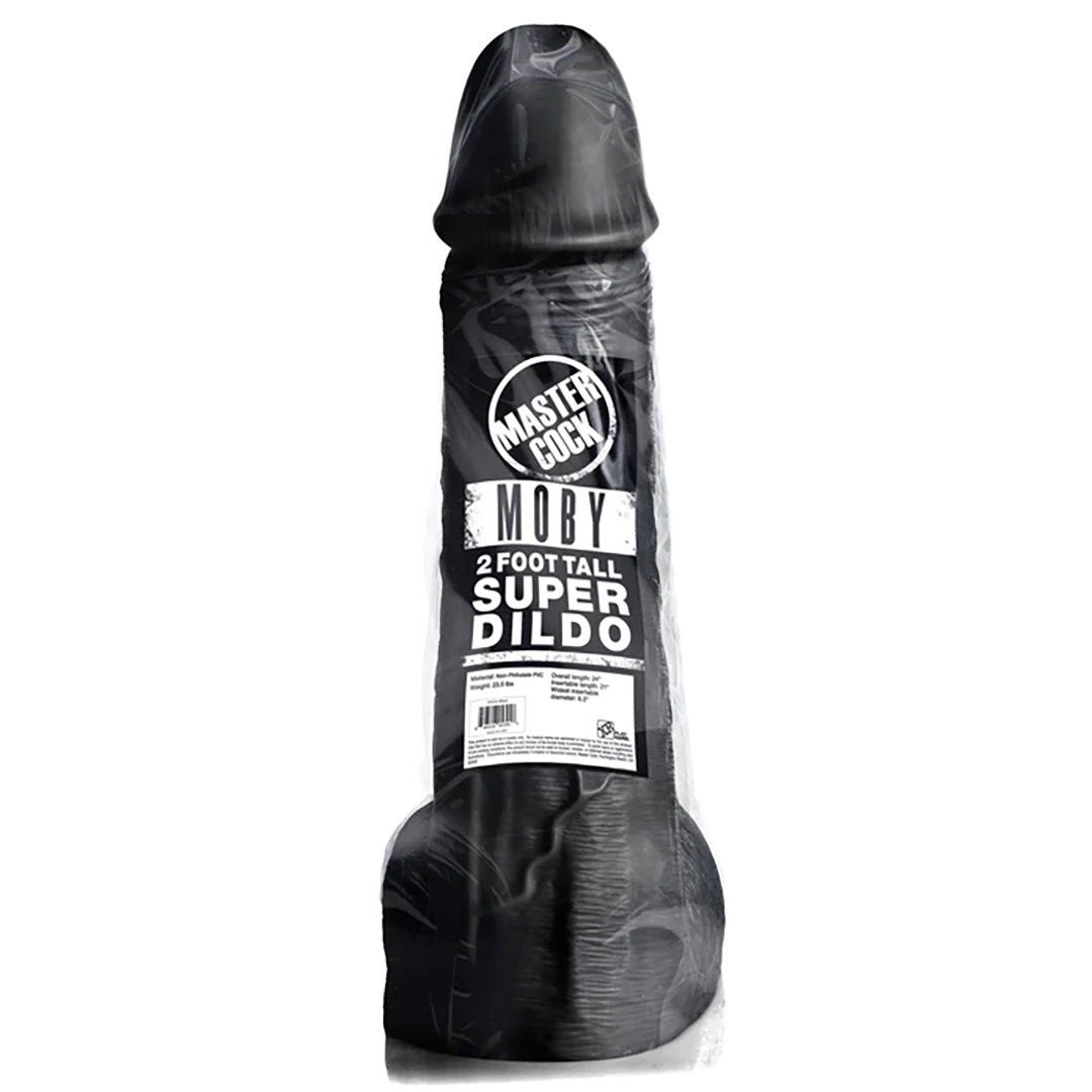 Moby Super Dildo - 2 Fuß / 60 cm - Schwarz