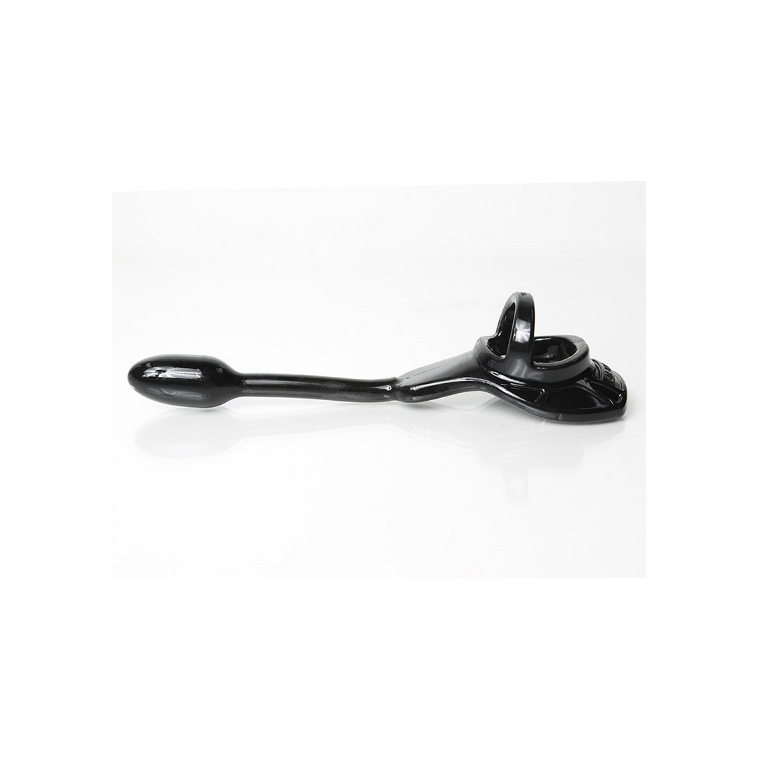 Rüstungszugverschluss - Cockring mit Ballstrap und Butt Plug - Klein