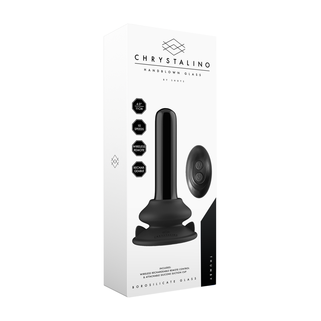 Thumby - Glatter Glas Vibrator mit Saugnapf