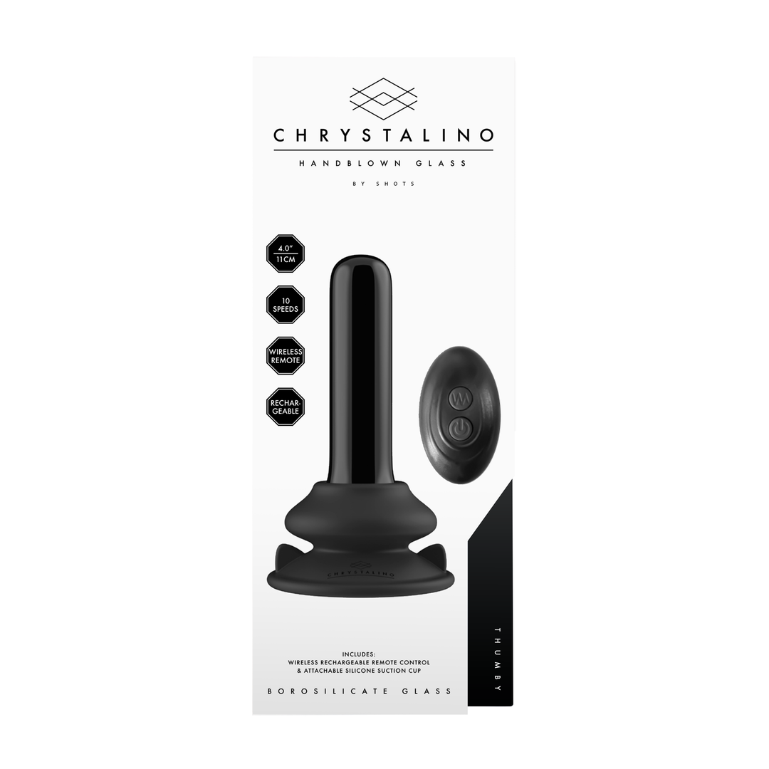Thumby - Glatter Glas Vibrator mit Saugnapf