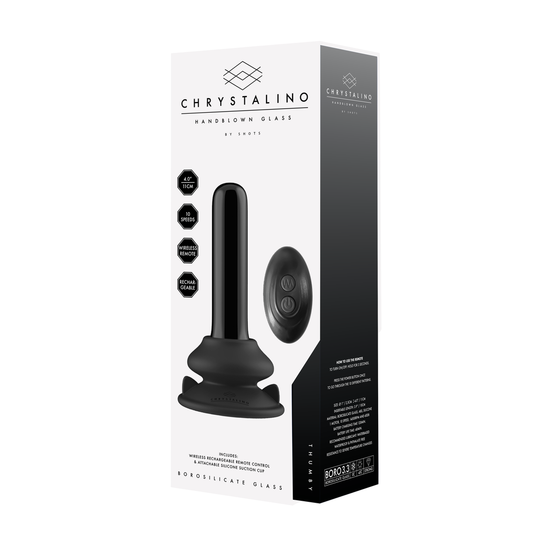 Thumby - Glatter Glas Vibrator mit Saugnapf