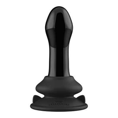 Pluggy - Glas Vibrator mit Saugnapf