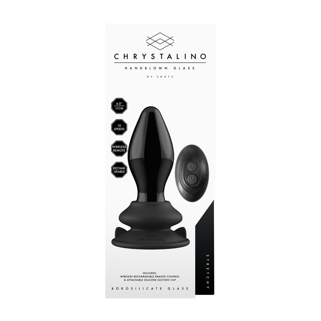 Dehnbarer - Glasvibrator mit Saugnapf