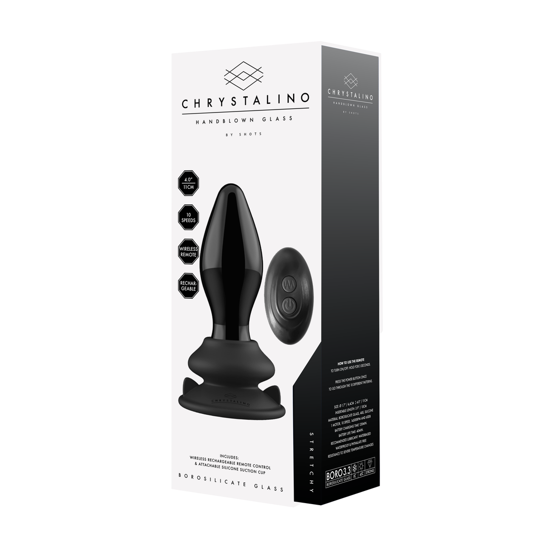 Dehnbarer - Glasvibrator mit Saugnapf