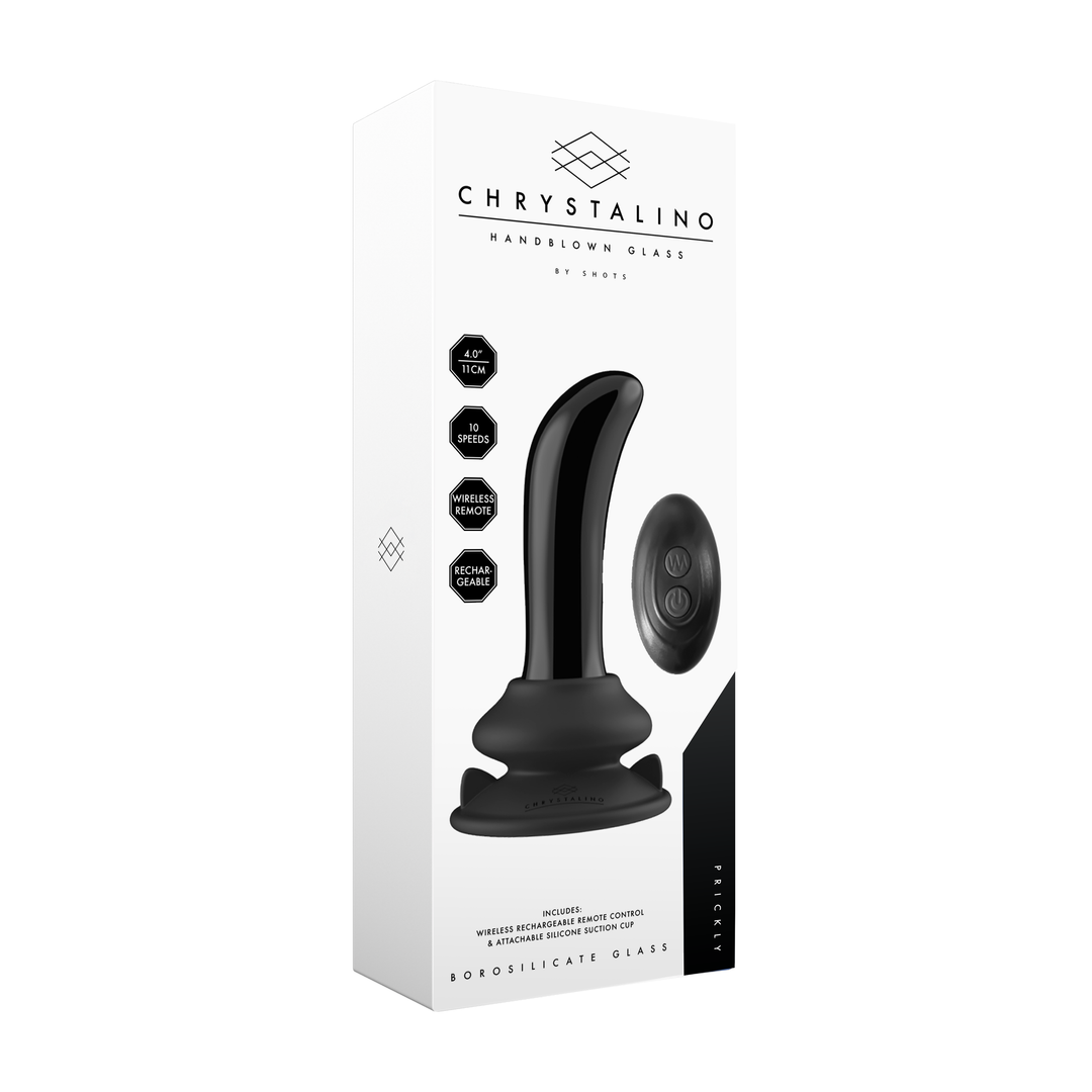 Stachelig - Glatter Glas G-Punkt Vibrator mit Fernbedienung