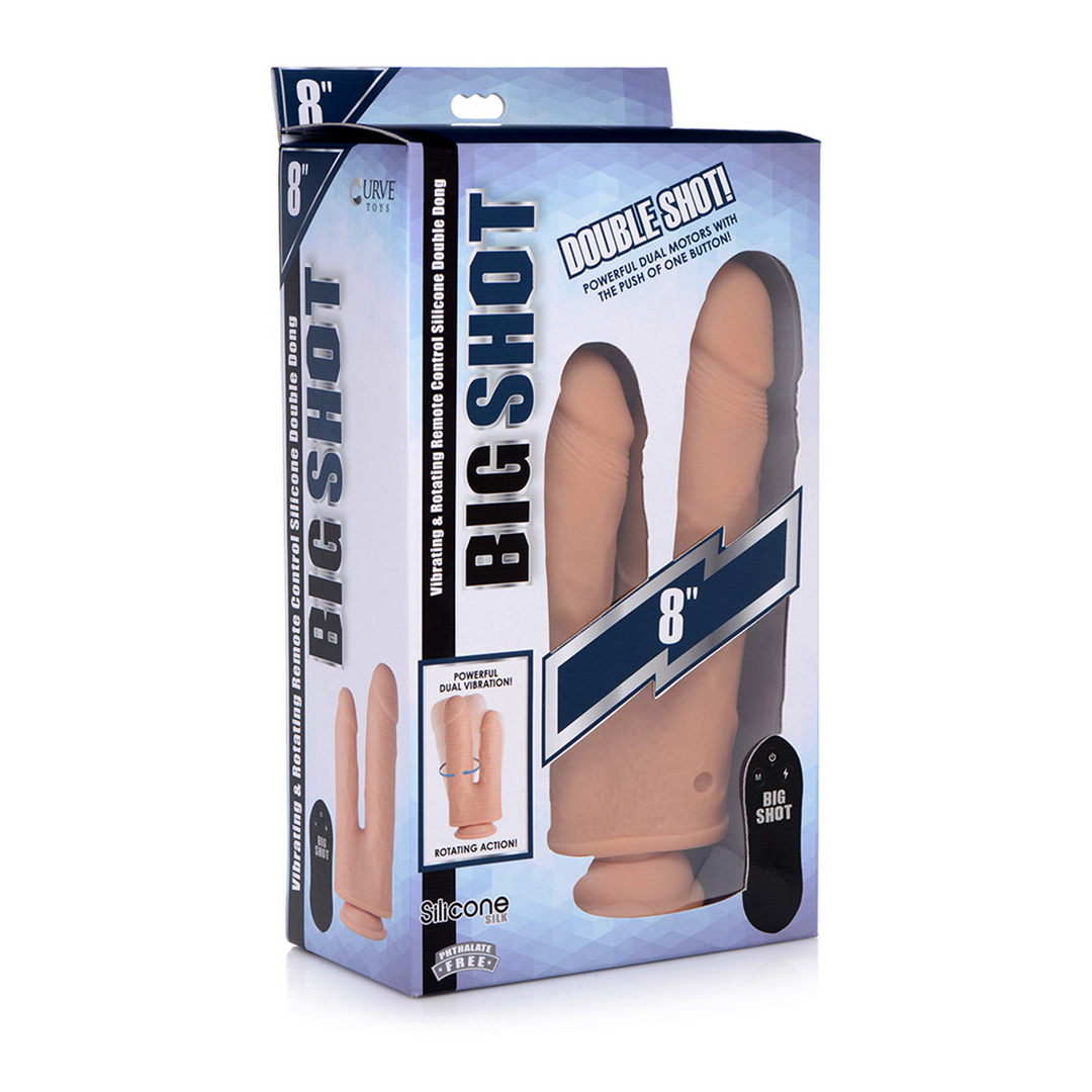 Doppelshot Flüssigsilikon Doppelpenetration Dildo - 8 / 20,5 cm