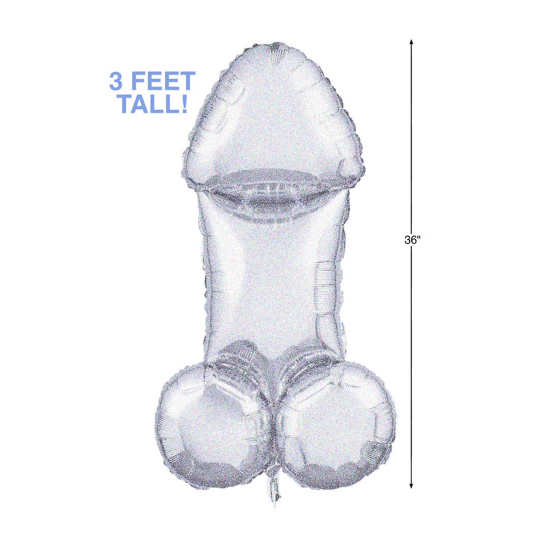 Glitterati - Disco Penis 3ft Mylar Ballons