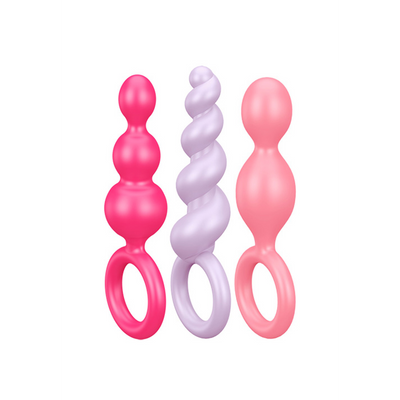 Booty Call - Butt Plug Set 3 Stück - Pink/Purpur/Rot