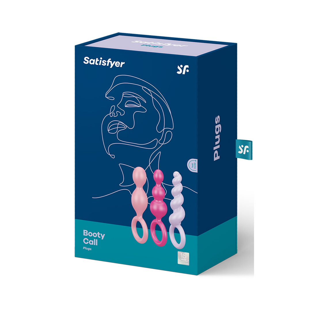 Booty Call - Butt Plug Set 3 Stück - Pink/Purpur/Rot
