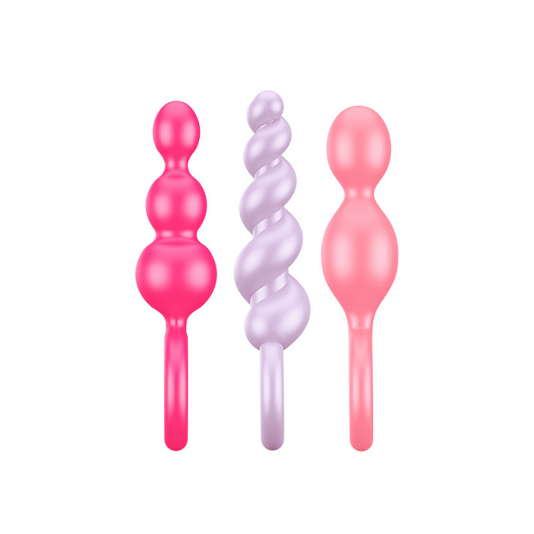 Booty Call - Butt Plug Set 3 Stück - Pink/Purpur/Rot