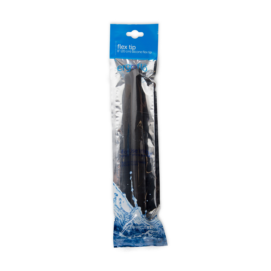 Ergoflo - Silikon Flex Spitze für Anal Dusche - 8 / 20 cm - Schwarz