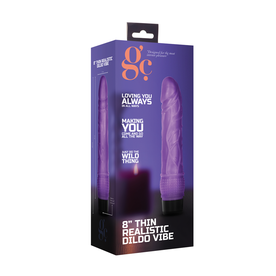 Dünner realistischer Dildo Vibrator - 8 / 20 cm