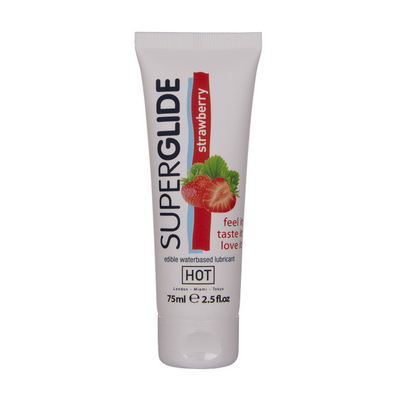 Superglide - Essbares Wasserbasiertes Gleitmittel - Erdbeere - 3 fl oz / 75 ml