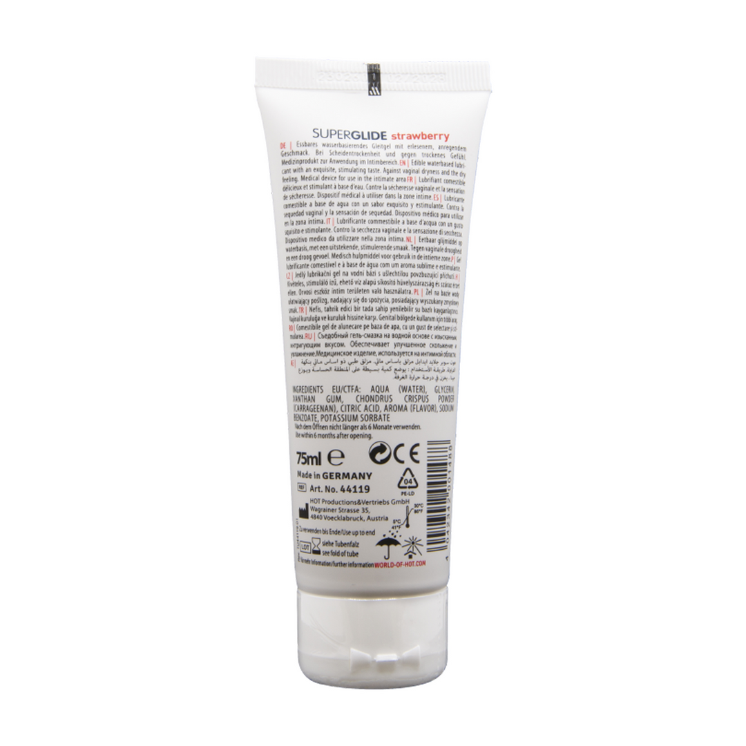 Superglide - Essbares Wasserbasiertes Gleitmittel - Erdbeere - 3 fl oz / 75 ml