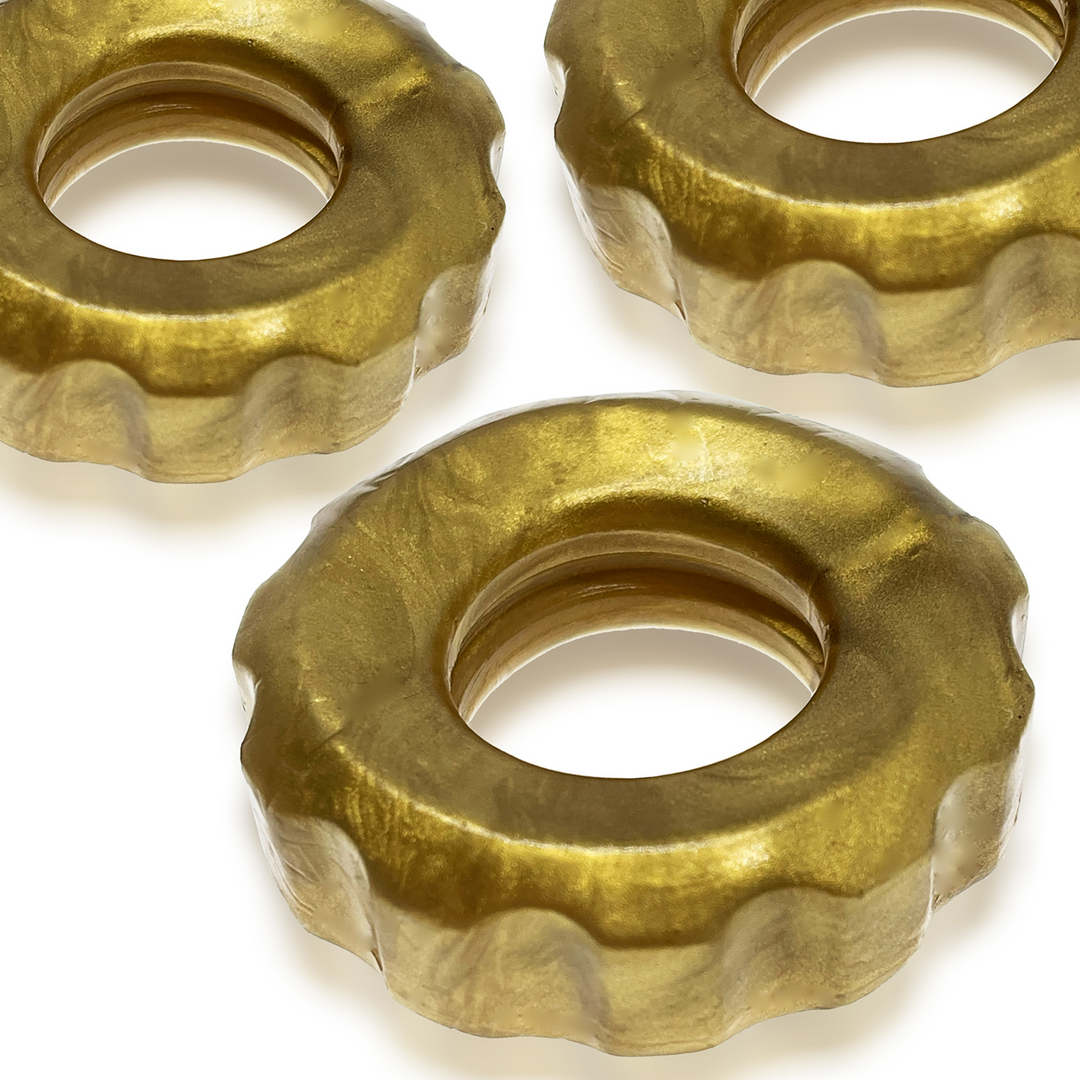 Super Huj - 3er-Pack Dehnbare Cockringe - Bronze Metallic
