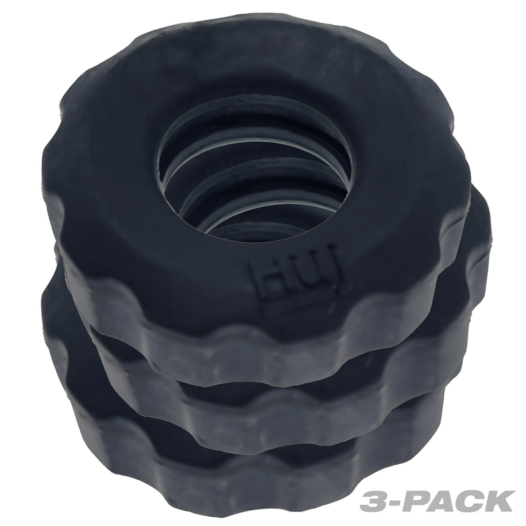 Super Huj - 3er-Pack Dehnbare Cockringe - Tar Ice