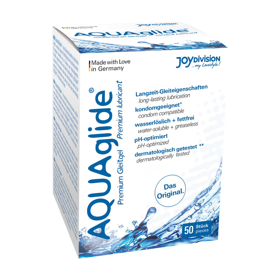 AQUAglide Neutral - Wasserbasierter Anal Gleitmittel - Einzelportionen - 50 Stück á 0,1 fl oz / 3 ml