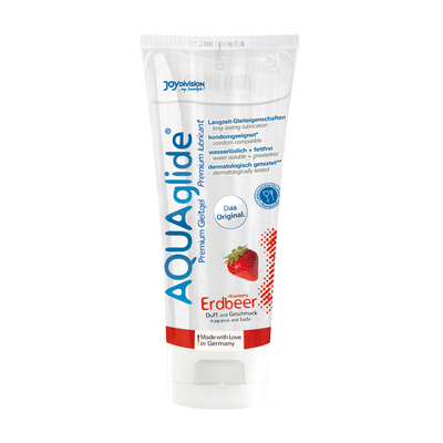 AQUAglide Neutral - Flavored Wasserbasiertes Gleitmittel - Erdbeere - 3 fl oz / 100 ml