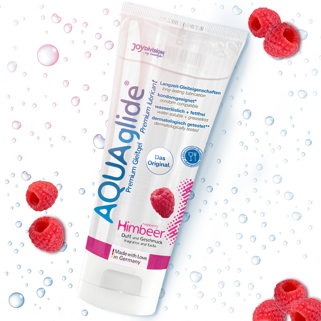 AQUAglide Neutral - Aromatisiertes Wasserbasiertes Gleitmittel - Himbeere - 3 fl oz / 100 ml