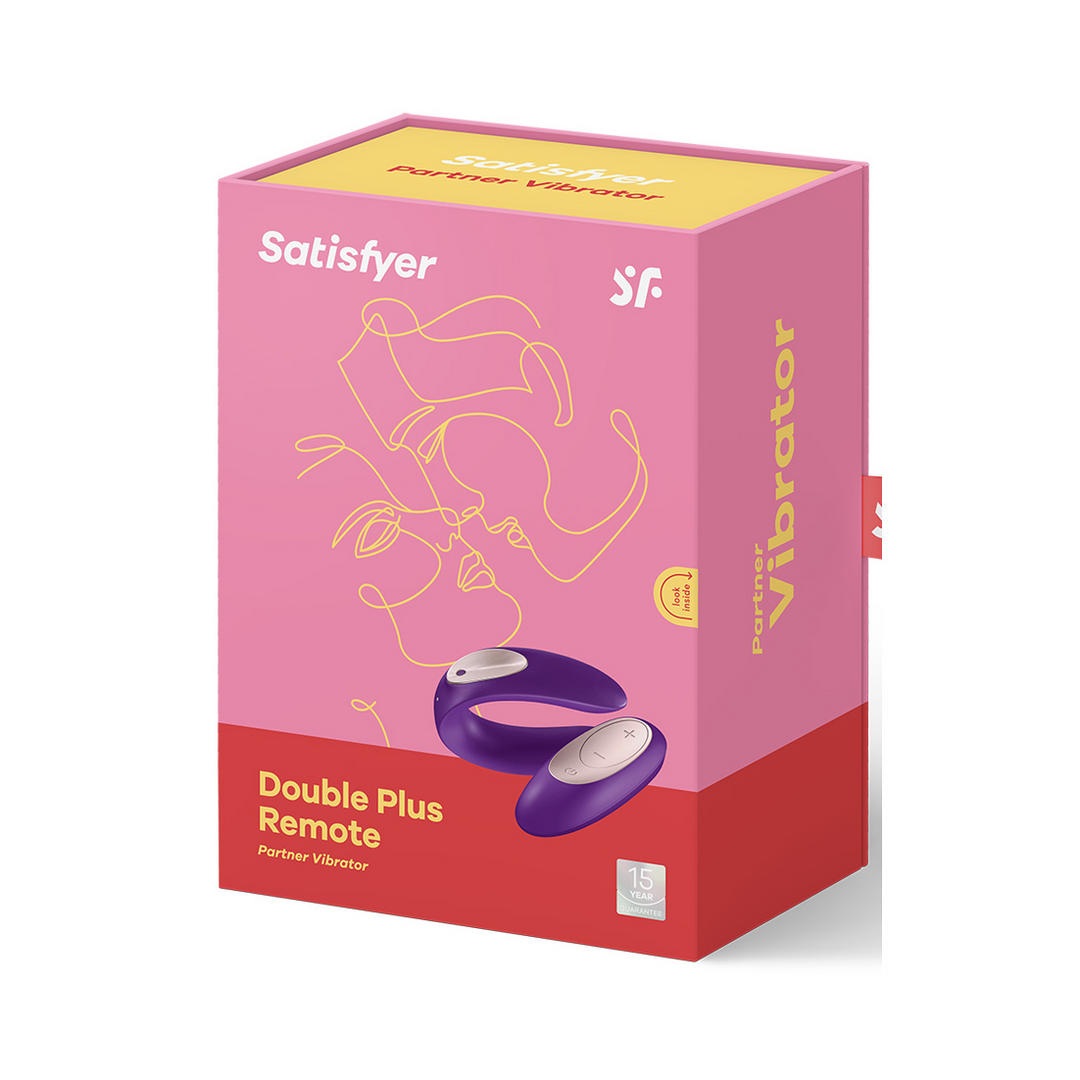 Double Plus - Remote Partner Vibrator - Lila