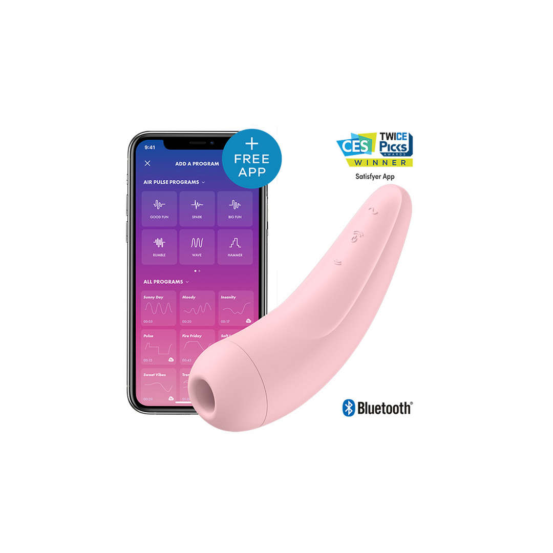 Curvy 2Plus - Air Pulse Stimulator und Vibration - Pink