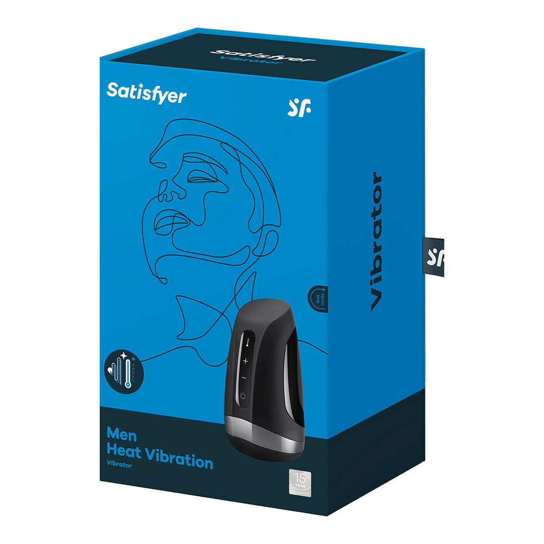 Männer Wärme Vibration - Heizung und Vibration Masturbator - Schwarz