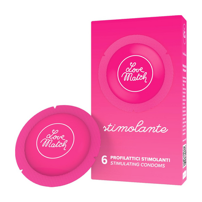 Stimolante - Ribs und Dots Kondome - 6 Stück