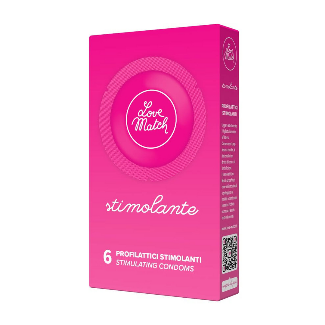 Stimolante - Ribs und Dots Kondome - 6 Stück