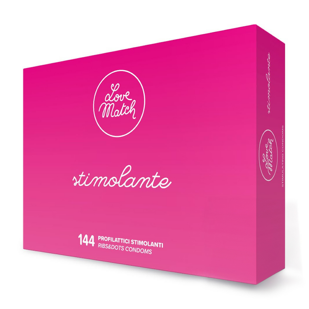 Stimolante - Ribs und Dots Kondome - 144 Stück