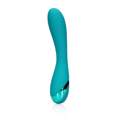 Glatter Silikon G-Punkt Vibrator - Teal Blau