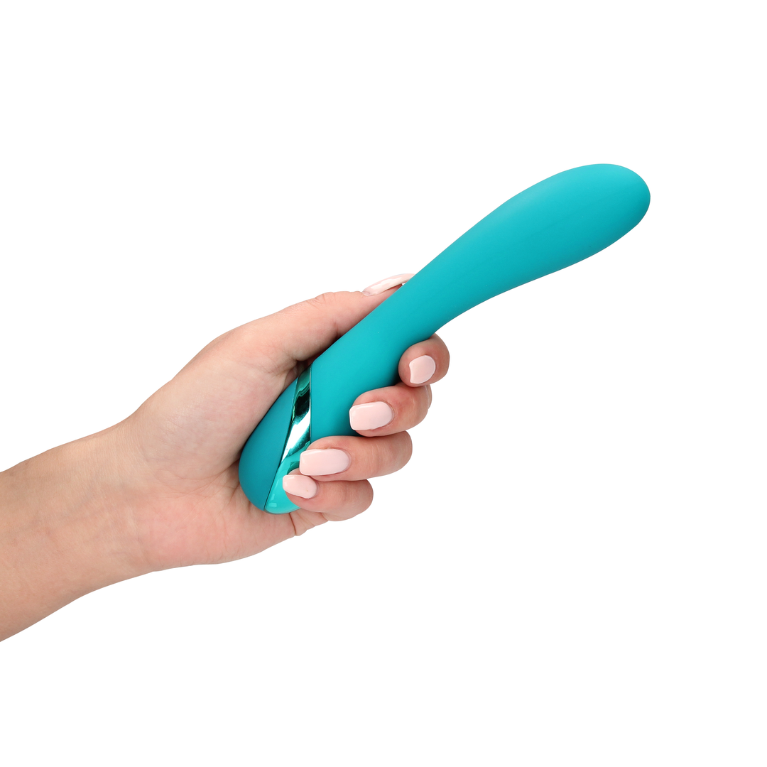 Glatter Silikon G-Punkt Vibrator - Teal Blau
